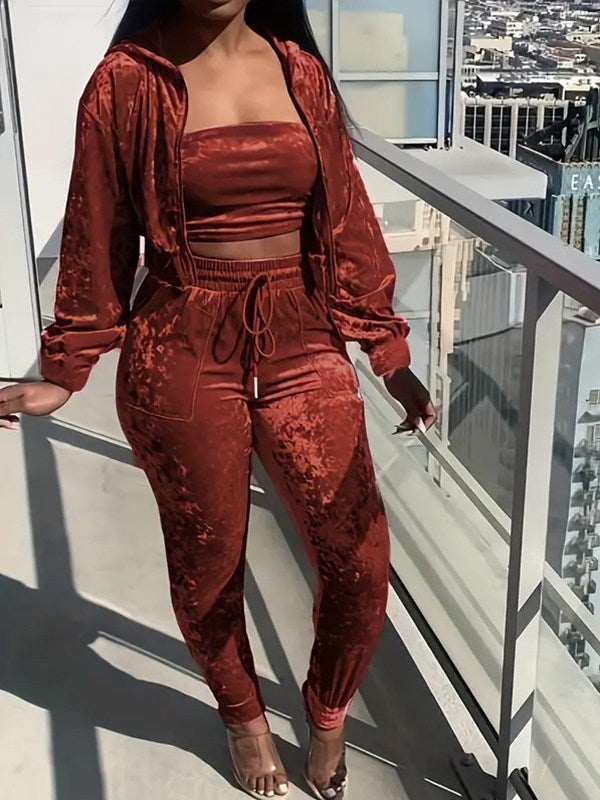 Goosudu Solid Velvet 3PC Set