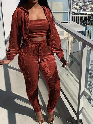 Goosudu Solid Velvet 3PC Set