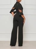 Goosudu Solid Sheer Combo Jumpsuit