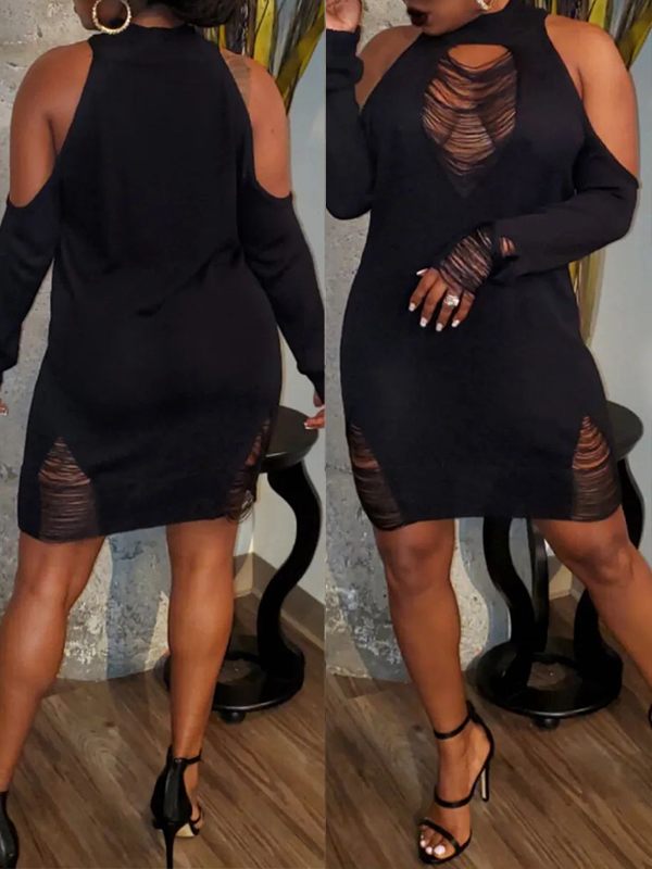 Goosudu Ripped Knit Dress