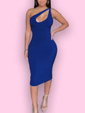 Goosudu One-Shoulder Cutout Dress