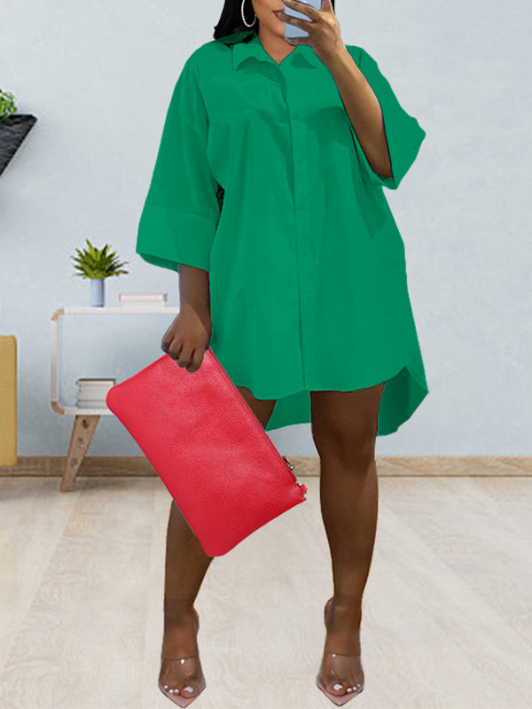 Goosudu Solid Shirt Dress