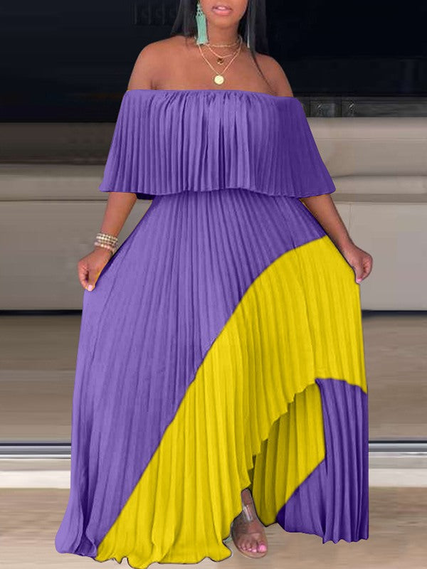 Goosudu Flounce Pleated Dress