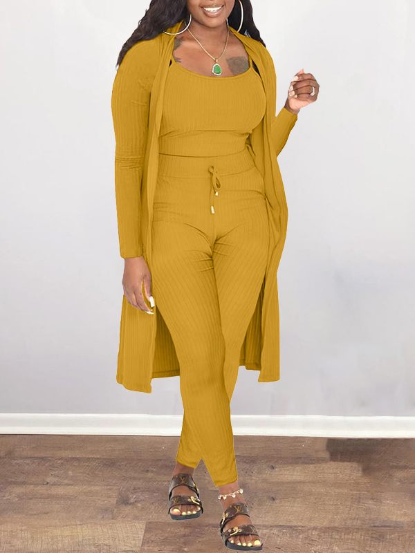 Goosudu Solid Ribbed 3PC Set