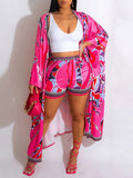Goosudu Printed Kimono & Shorts Set