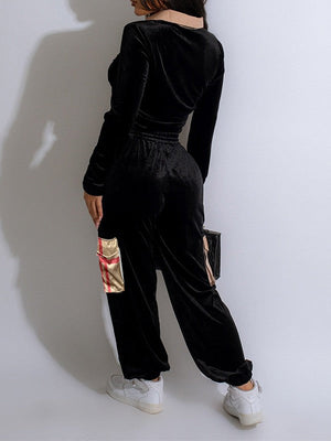 Goosudu Plaid Combo Velvet 2PC Set