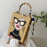 Goosudu Casual Print Patchwork Chains Bags