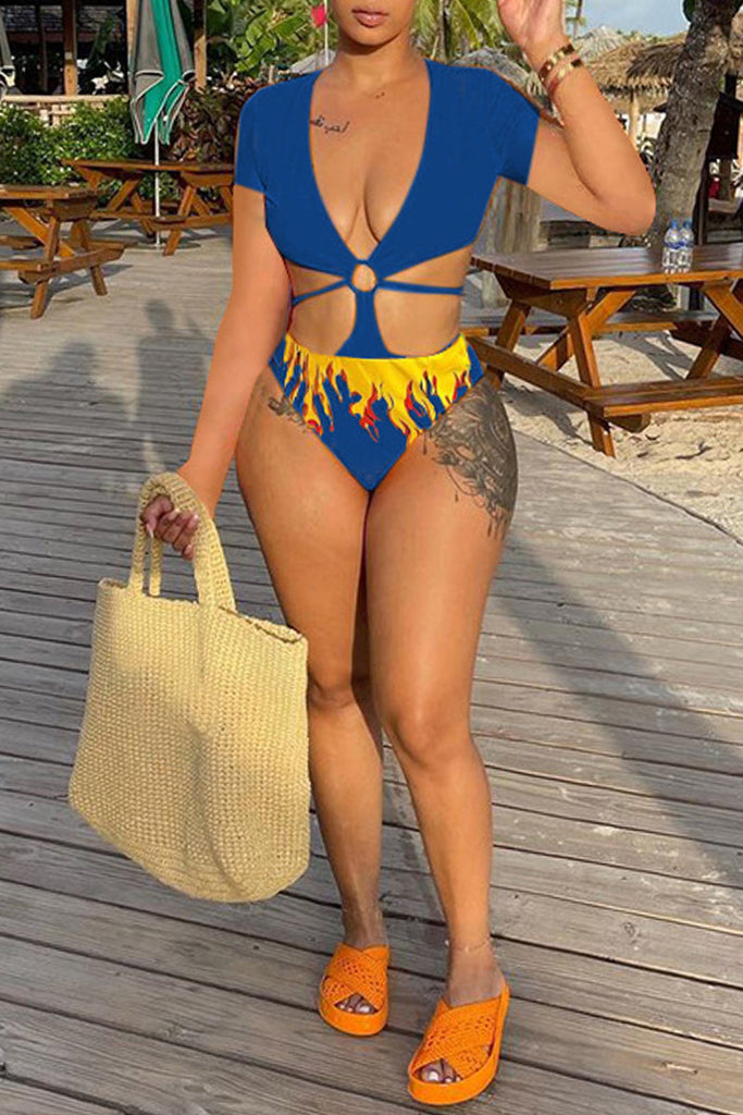 Goosudu Fashion Sexy Hollowed Out Backless Swimwears