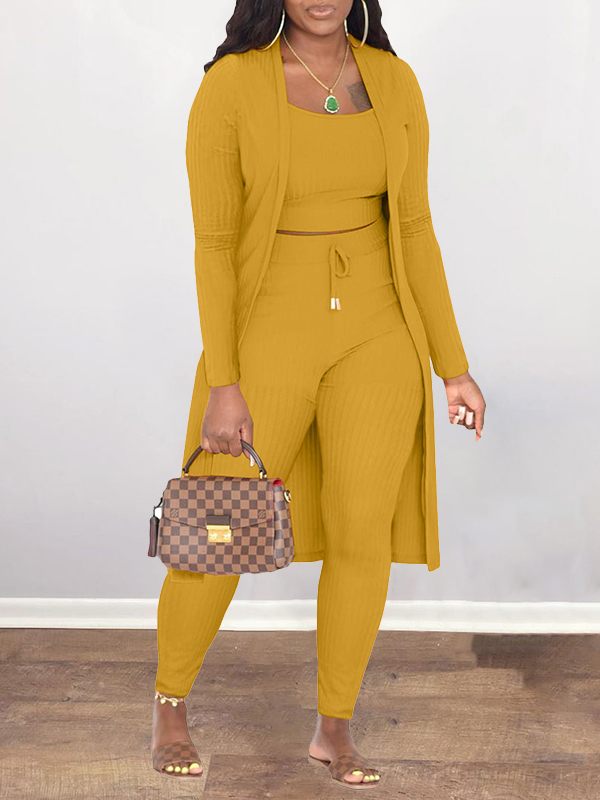 Goosudu Solid Ribbed 3PC Set