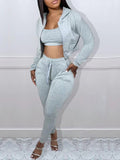 Goosudu Solid Three-Piece Sweatsuit