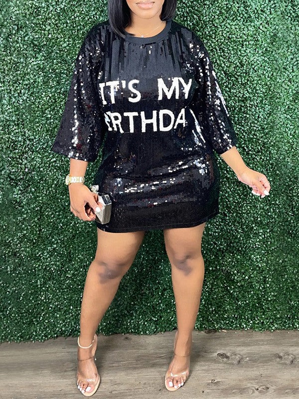 Goosudu Sequin Tee Dress