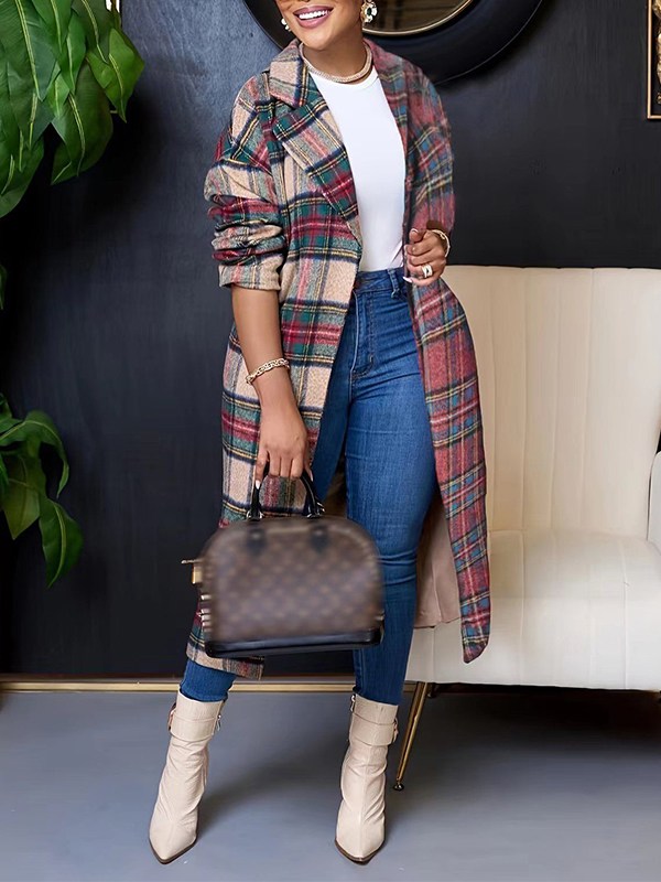 Goosudu Plaid Combo Overcoat