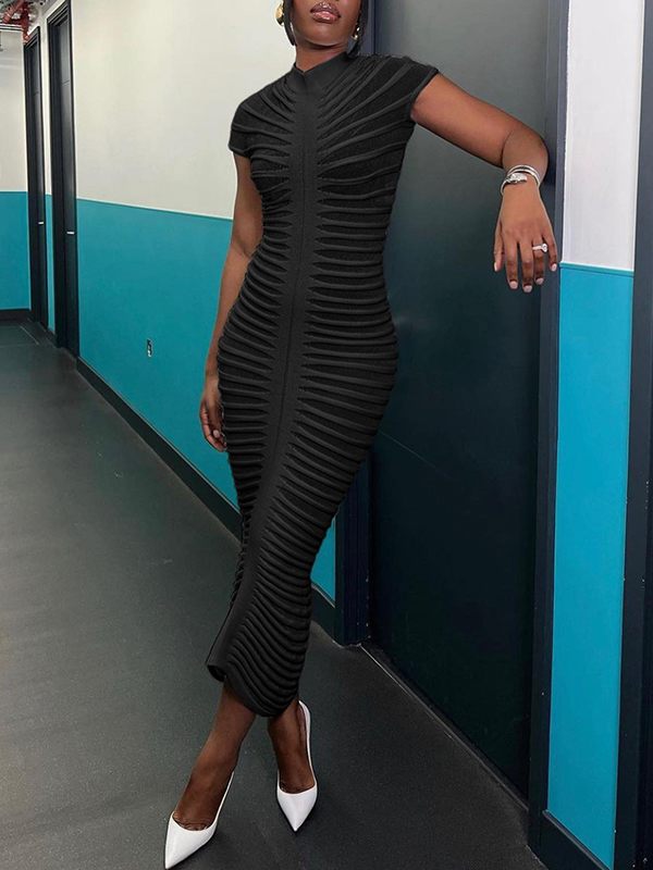 Goosudu Slit Back Knit Dress