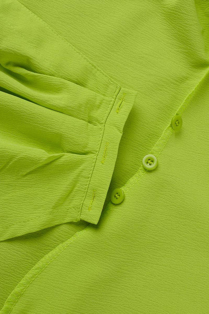 Goosudu Casual Solid Patchwork Turndown Collar Long Sleeve Dresses