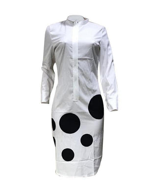 Goosudu Dot Print Shirt Dress