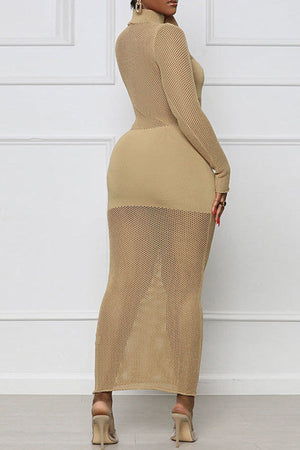 Goosudu Fashion New Long Skirt Perspective Dress