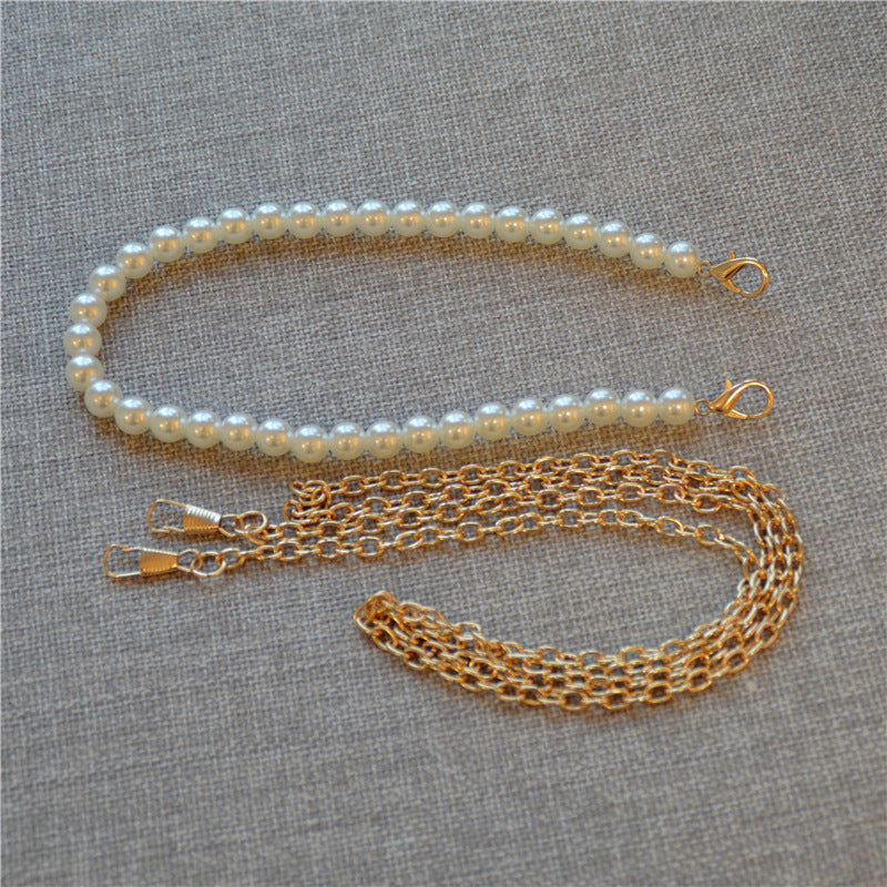 Goosudu Daily Party Patchwork Feathers Chains Pearl Bags