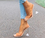 goosudu New Summer Pumps Fashion Sandals Crystal Strange Style High Heels Square toe Femal Women Flip-flop Slipper Shoes Woman