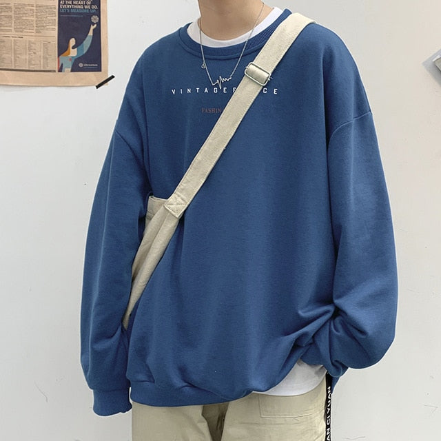 goosudu Spring Men Casual Sweatshirts Harajuku 1997 Printed Men Oversized Hoodies  Korean Man Casual Loose Pullovers