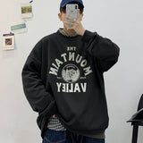 goosudu Spring Men Casual Sweatshirts Harajuku 1997 Printed Men Oversized Hoodies  Korean Man Casual Loose Pullovers