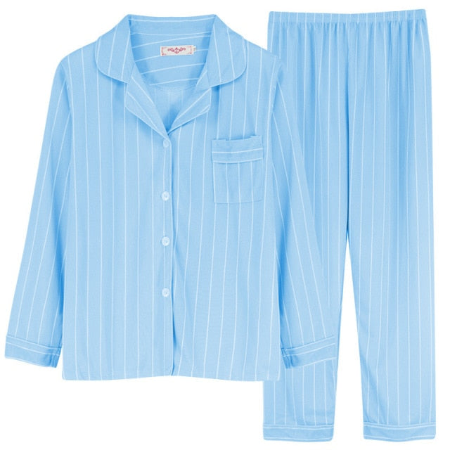 Goosudu Women's Pajamas Set Soft Pyjamas Plus Size Women's Clothes Homewear Spring Sleepwear 2 Piece Set Sleeping Shirt Home Wear