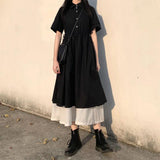Street Japanese Lolita Dress Womens Dresses Spring Autumn Women Long Midi Dress Kawaii Dress Vintage Black Chic Dress Xxl