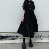 Street Japanese Lolita Dress Womens Dresses Spring Autumn Women Long Midi Dress Kawaii Dress Vintage Black Chic Dress Xxl