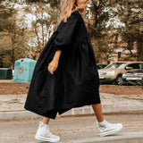 Casual Female Leopard Party Baggy Dress Elegant Print  Dress Women Long Midi Dress Autumn Summer Sundress Long Sleeve Robe