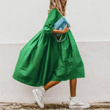 Casual Female Leopard Party Baggy Dress Elegant Print  Dress Women Long Midi Dress Autumn Summer Sundress Long Sleeve Robe