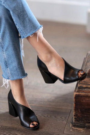 goosudu Women's shoes Mio Gusto EVA, Color Black / Leather / Powder / White / Brown, Heel height 9 cm, High-quality pumps, sandals for women , Women's sandals, summer shoes for women, high-heeled shoes