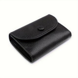 Minimalist Flap Coin Purse, Fashion PU Leather Mini Wallet, Snap Button Credit Card Holder Bag Trendy Unisex Bag for Daily Use