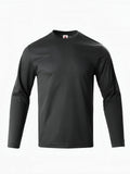 Stretchy Thermal Long Sleeve Top - Men's Trendy Base Layer Shirt for Outdoor Indoor Activities - Warm, Breathable, Moisture-Wicking, Quick-Drying, Soft, and Comfortable Underwear Tops for Casual Wear