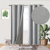 1 Panel Linen Textured Blackout Curtain - Panels for Bedroom and Living Room with Thermal Lining, Polyester Fabric, Grommet Top, and Home Decor Style