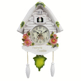 1pc Nordic Bird House Cuckoo Clock - Charming Hourly Alarm & Ornate Pendulum - Aesthetic Wall Decor for Home, Office, & Living Room