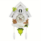 1pc Nordic Bird House Cuckoo Clock - Charming Hourly Alarm & Ornate Pendulum - Aesthetic Wall Decor for Home, Office, & Living Room