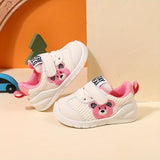 Cute Embroidered Low Top Baby Boy Shoes - Breathable, Lightweight, Hook and Loop Fastener, Cartoon Patterned - Perfect for Casual Daily Wear in All Seasons