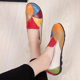 Womens Colorblock Flat Shoes - Stylish Slip-Ons with Ultra-Comfortable Soft Sole, Anti-Slip Traction for Casual Everyday Wear