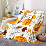 1pc Halloween Pumpkin Pattern Print Flannel Blanket Soft And Comfortable Sofa Throw Blanket, Thanksgiving Fall Blanket