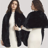 Luxurious Faux Fur Shawl - Luxurious Widening Design, Exquisitely Elegant Style, Rich Solid Color, Exceptionally Warm and Cozy, Thick and Plush Texture - Versatile Scarf for Formal Banquet and Wedding Occasions, Ideal for Outdoor Party and Social Events,