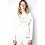 zadig et voltaire 23ss Designer Sweatshirt Fashion New Classic Letter Embroidery Pink Cotton Women Embroidered Pullover Jumper Sweater