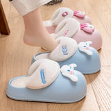 Women Slippers Thick Sole Winter Fur Fluffy Furry Warm Cartoon Sandals Comfortable Fuzzy Girl Flip Flop size