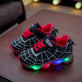 Vibrant Spider Net Low Top Mesh Sneakers - Breathable Lightweight Running Shoes for Boys - Perfect for Spring and Autumn with Reflective Light Accents