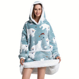 1pc Hoodie Wearable Blanket For Women Men Oversized Blanket Sweatshirt Soft Warm Comfortable Wearable Blanket Hoodie For Adults With Big Pocket For Sofa Couch Bed