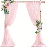 1-Panel Wedding Arch Draping Fabric Curtain - Colorful, Sheer, 26" x 197" Backdrop Curtain for Wedding Ceremony, Party, Ceiling Decor, and Home Decor