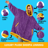 Cozy Wearable Fleece Sherpa Blanket Hoodie - Wearable Blankets for Women Men Girls Boys, Soft Giant Oversized Sweatshirt with Zipper, One Size Fits All, Fluffy Fuzzy Big Hooded Blanket for Ultimate Comfort and Relaxation