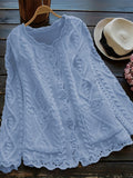Plus Size Solid Cable Knit Button Front Cardigan, Elegant Scallop Hem Pocket Long Sleeve Knitted Cardigan, Women's Plus Size Clothing