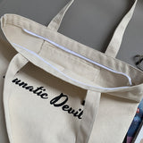 HOTan and NEWn Style Big Bag Ins Women's Canvas Bag Simple Student Cloth Bag Shoulder Bag Ulzzang Big Bag One Piece Dropshipping
