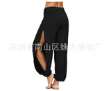 GOOSUDU Cross-Border  Wishebay New HOTan and NEWn Style Women Sports High Slit Hippie Harem Pants Yoga Pants