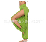 GOOSUDU Cross-Border  Wishebay New HOTan and NEWn Style Women Sports High Slit Hippie Harem Pants Yoga Pants