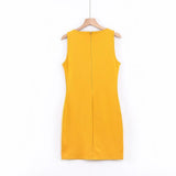 Street Shot European and American Kendall Jenner Sleeveless Vest Dress New Spring and Summer Women's New Slim Fit Sheath Tight Dress